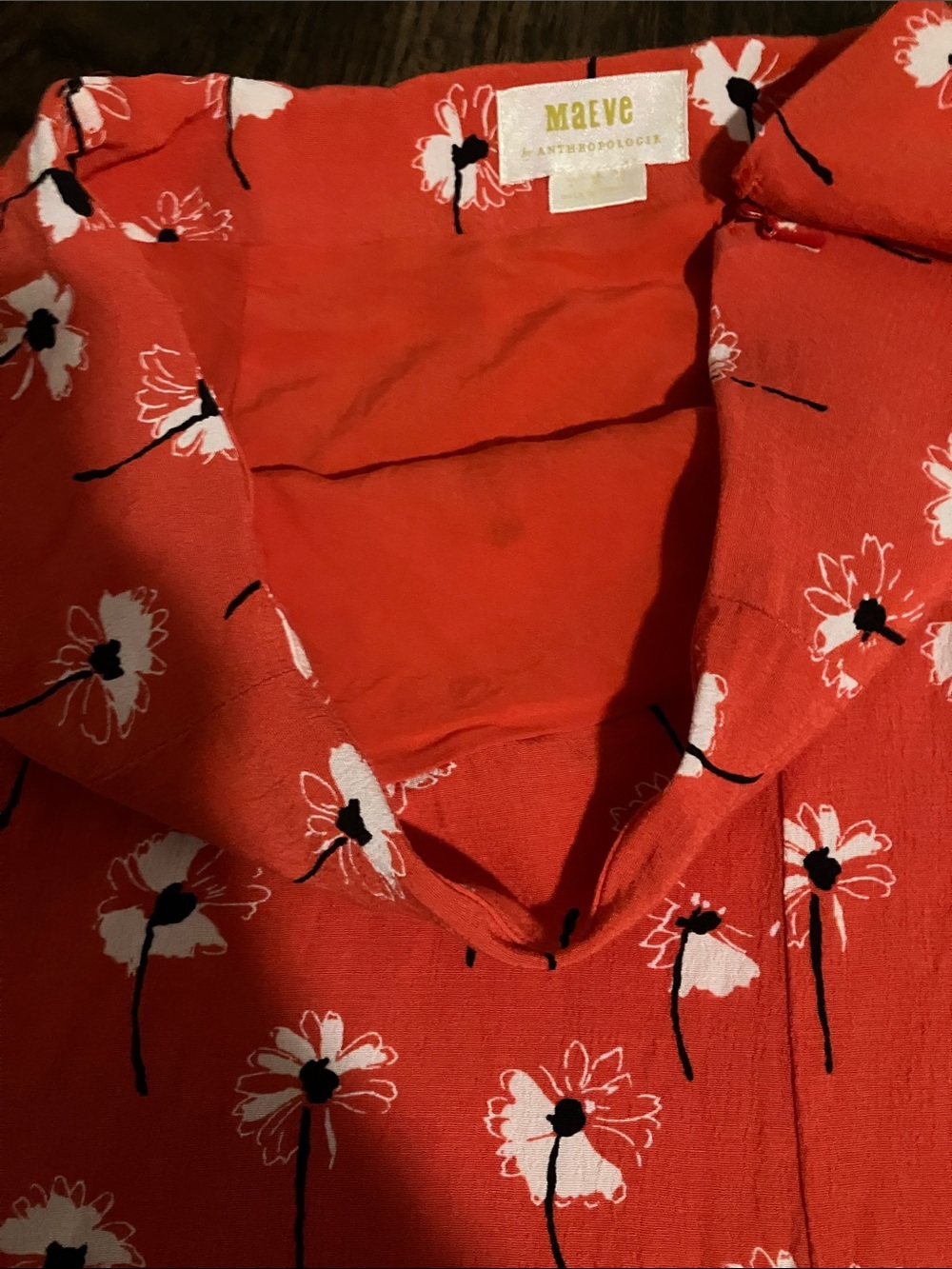 Maeve by Anthropologie Red Floral Midi Skirt - Picture 4 of 6